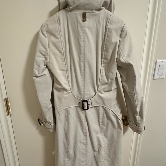 Mackage Cream Double-Breasted Trench Coat - Picture 4 of 7